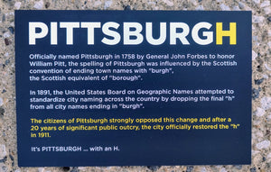 Pittsburgh with an H Postcard